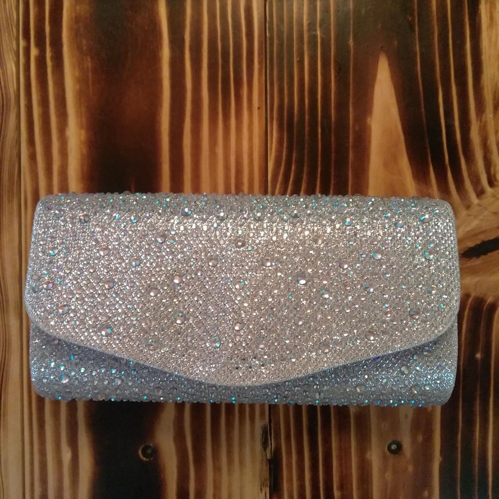D'Margeaux Silver Gemstone Clutch